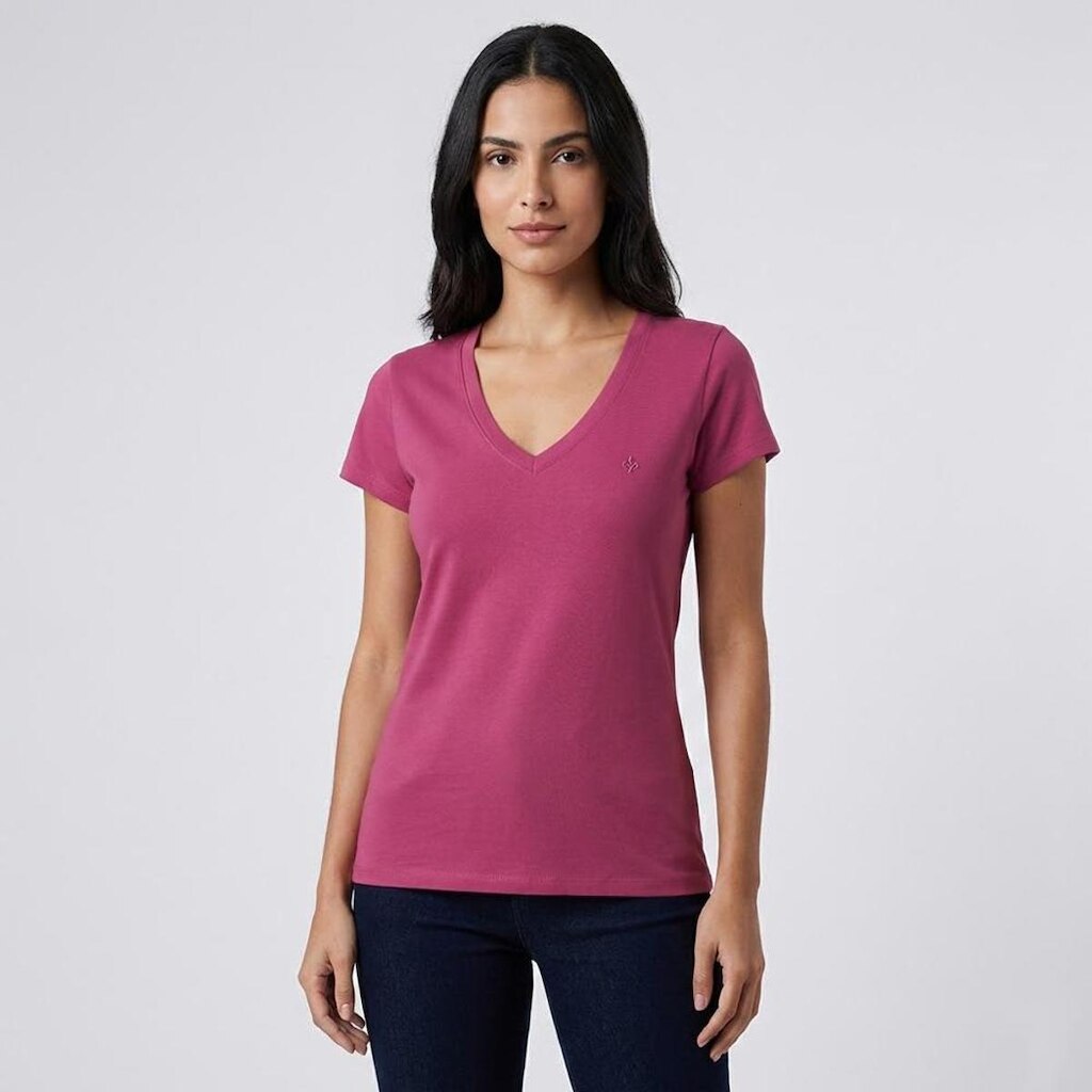 Blusa Dudalina Dec V Pima Touch Feminino