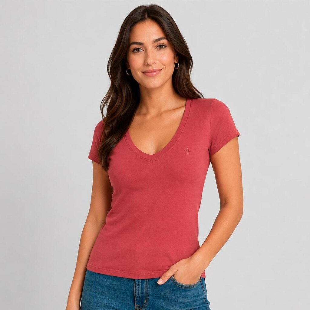 Blusa Dudalina Decote V Feminino