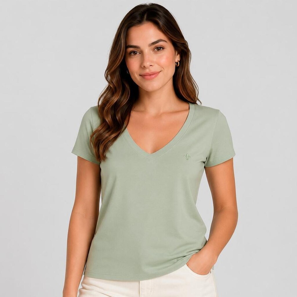 Blusa Dudalina Decote V Feminino
