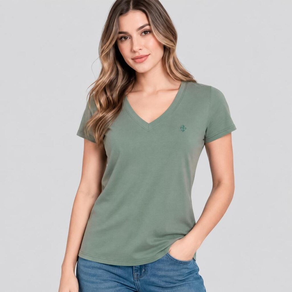 Blusa Dudalina Decote V Feminino