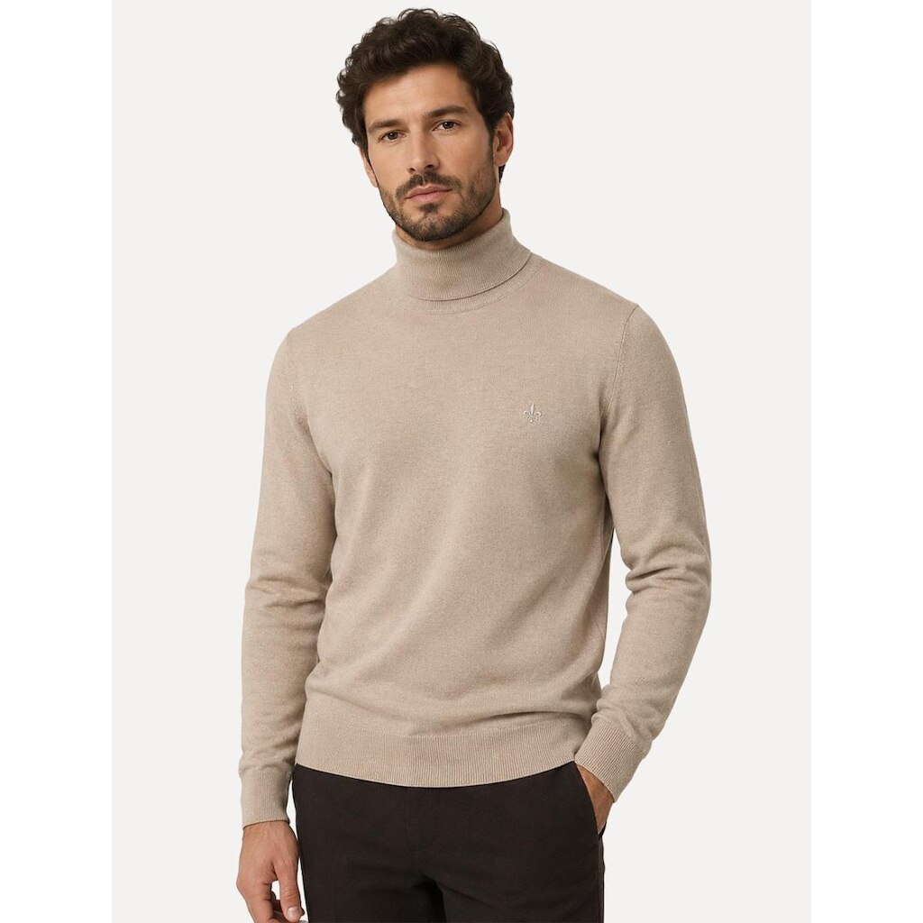 Blusa Dudalina Masculina Tricot Cacharel Cotton Cáqui Médio