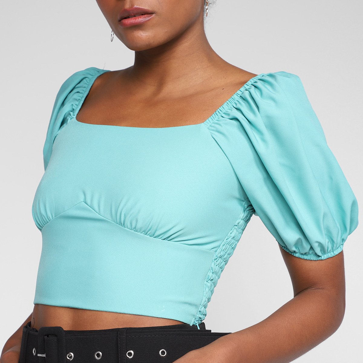 Blusa Eagle Rock Cropped Lisa Ciganinha Feminina - Verde Menor preço em Blusa Eagle Rock Cropped Lisa Ciganinha Feminina - Verde