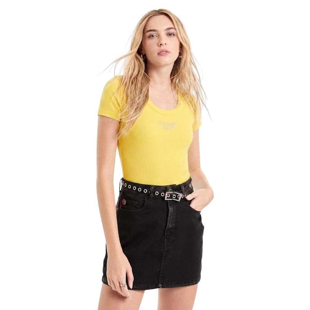Blusa Ellus Baby Look Canelada Hotfix
