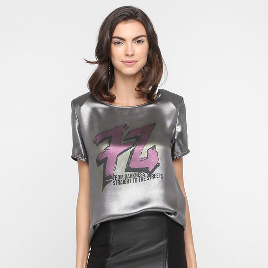 Blusa Ellus Metalizada - Grafite