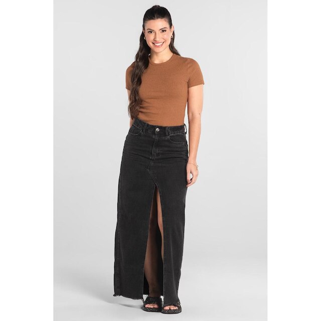 Blusa em Ribana Canelada Just Basic