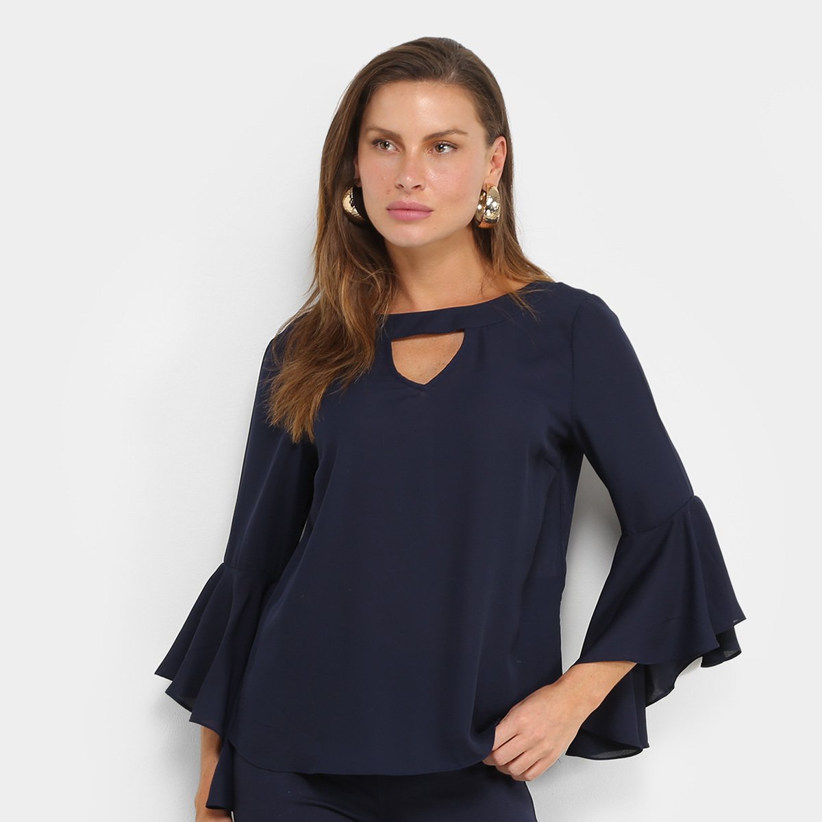 blusa manga flare 2021