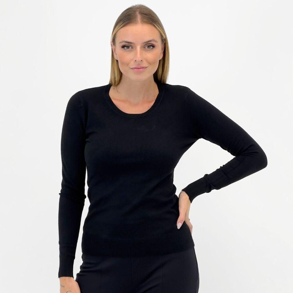 Blusa Facinelli Tricot Básica Gola Redonda Feminina