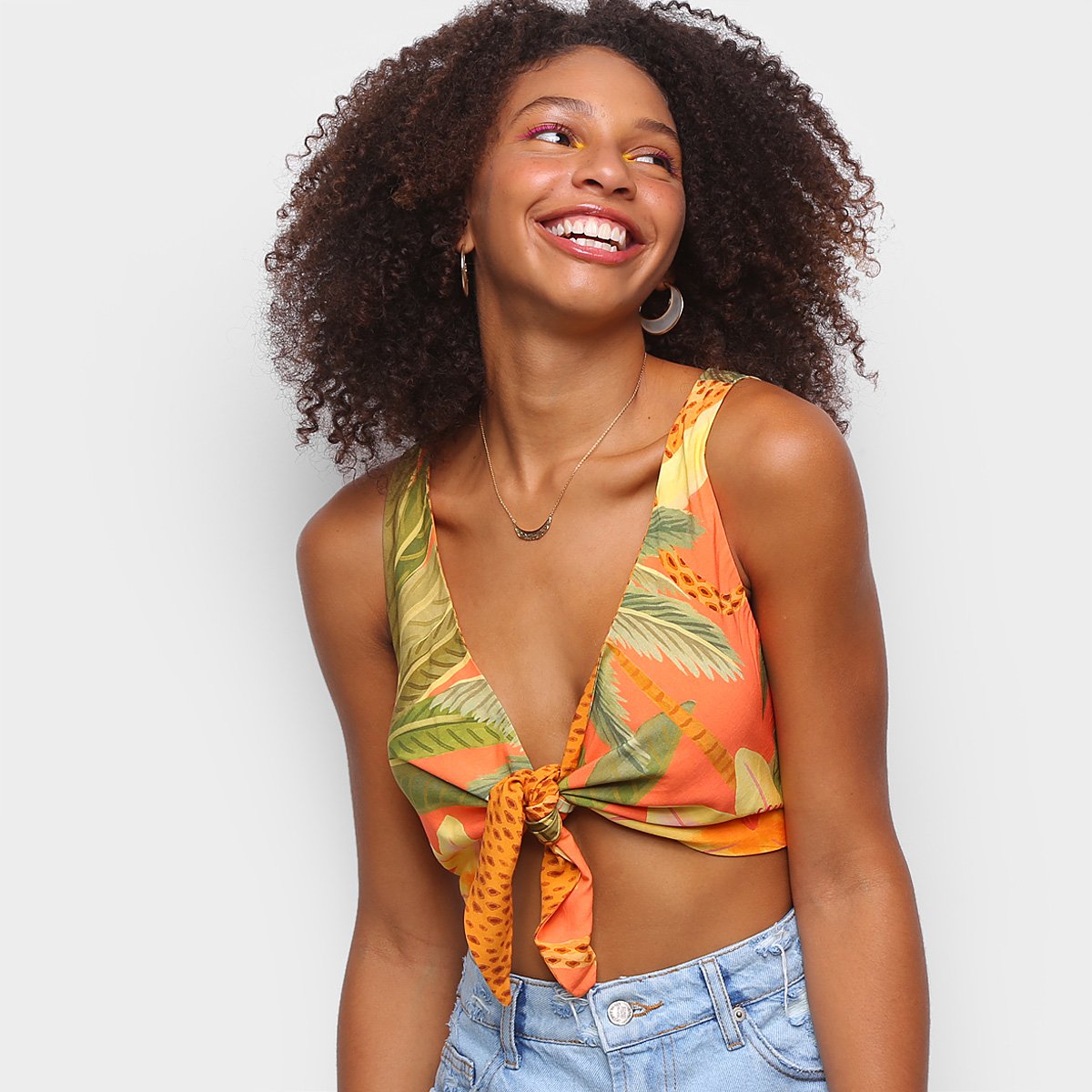 Blusa Farm Cropped Manha Praiana Feminina Zattini1