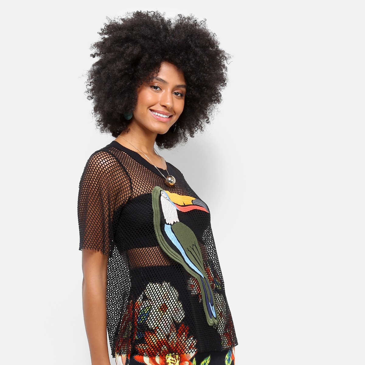 blusa preta de telinha