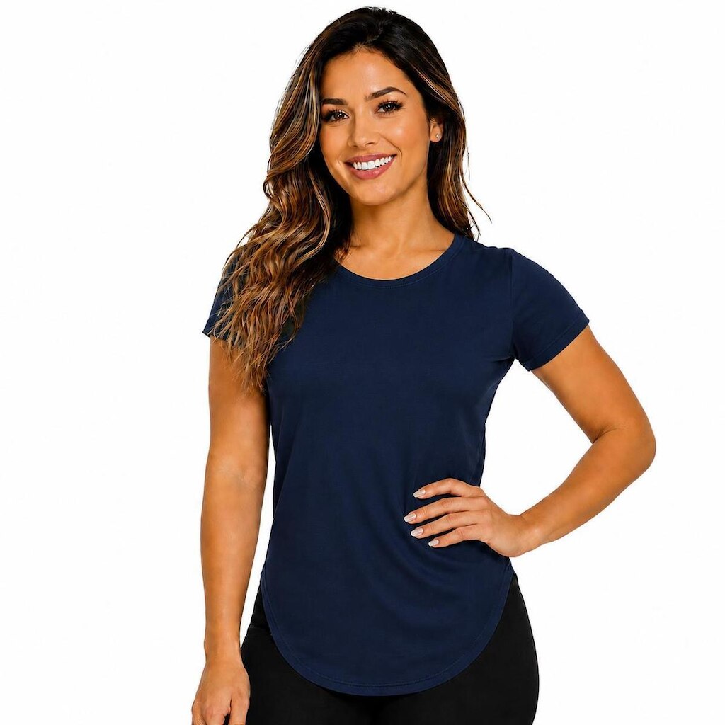 Blusa Feminina Alongada Baby Long Fitnes Academia Treino Casual Básica