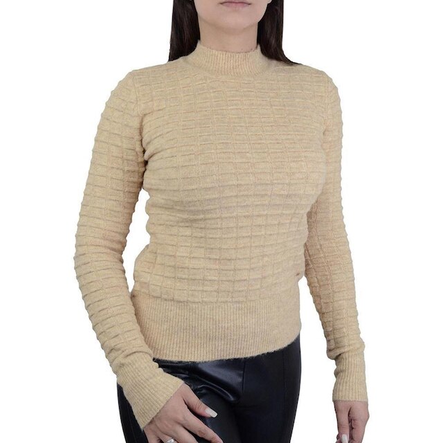 Blusa Feminina Alpelo Tricot Bege Gengibre - 10900612