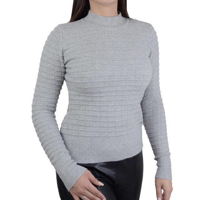 Blusa Feminina Alpelo Tricot Frost Cinza - 10900612