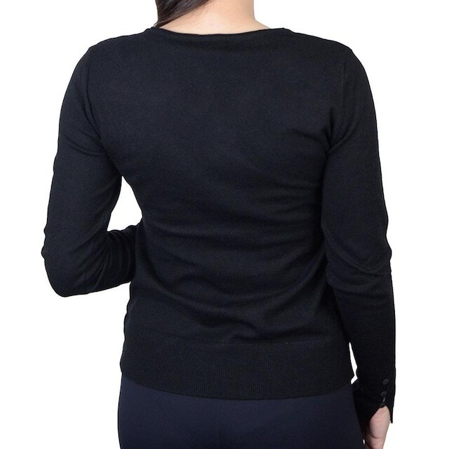 Blusa Feminina Alpelo Tricot Suéter Preta - 10900426