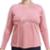 Blusa Feminina Arruaça Manga Longa Listra Branca - Rosa