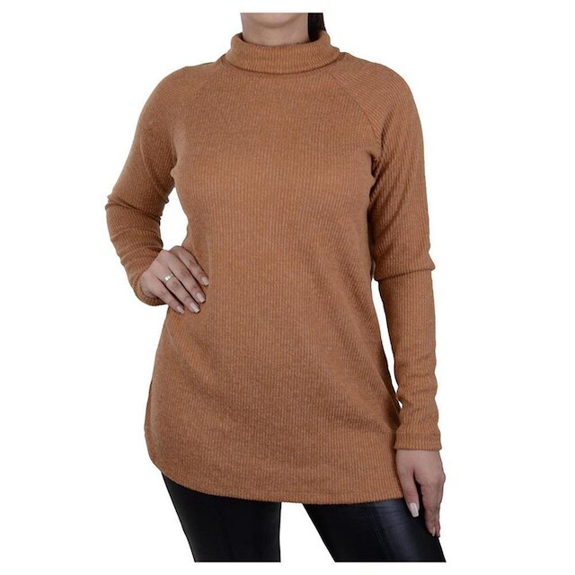 Blusa Feminina Averzzy Cropped Canelada Marrom - 6451