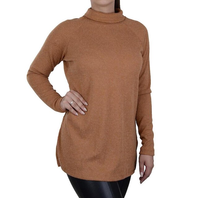 Blusa Feminina Averzzy Cropped Canelada Marrom - 6451