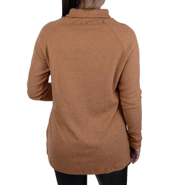 Blusa Feminina Averzzy Cropped Canelada Marrom - 6451