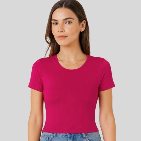 Blusa Feminina Básica Gola Careca- Habana