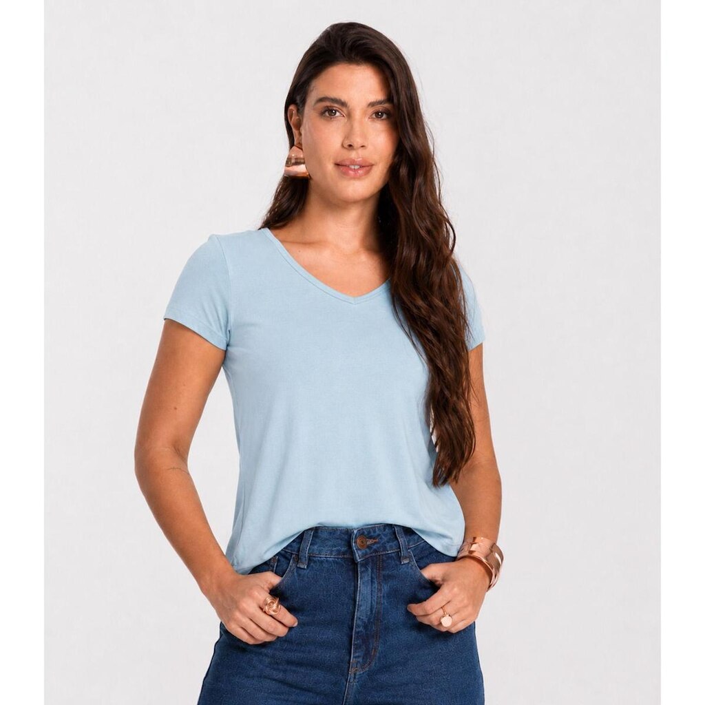 Blusa Feminina Básica Select Azul