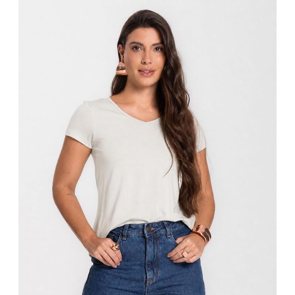 Blusa Feminina Básica Select Bege