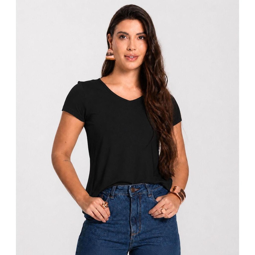 Blusa Feminina Básica Select Preto