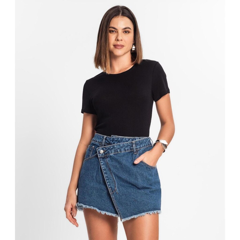 Blusa Feminina Básica Visco Tricot Rovitex Preto