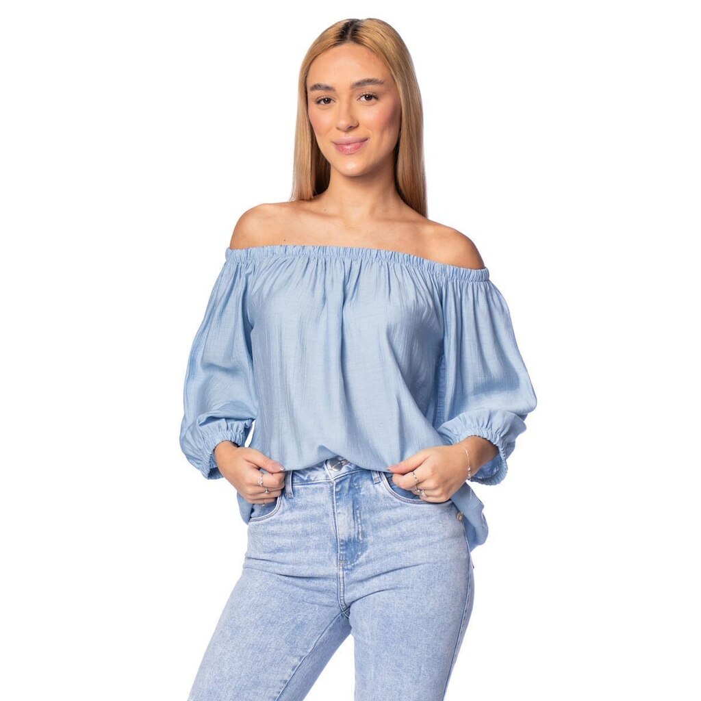 Blusa Feminina Biamar Ombro A Ombro Marrom