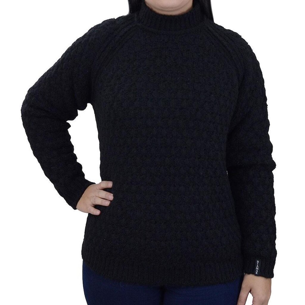 Blusa Feminina Biamar Tricot Oversize Preta - 23110486