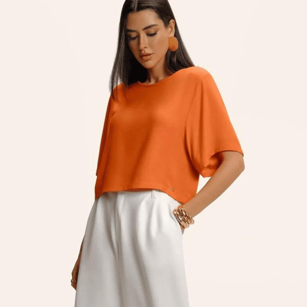 Blusa Feminina Box Manga Ampla Viscose Endless