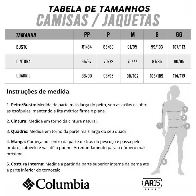 Blusa Feminina Columbia Manga Longa Gola Alta