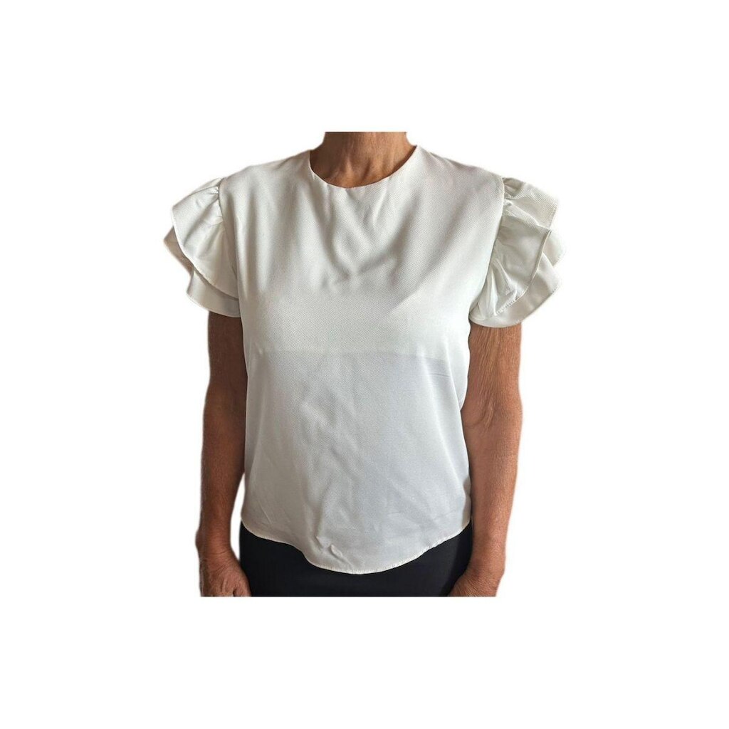 Blusa Feminina Com Babado Manga