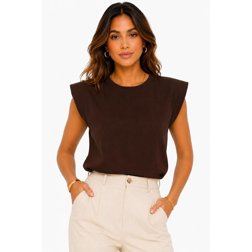 Blusa Feminina D Bell Outlet Fashion Elegante Chocolate
