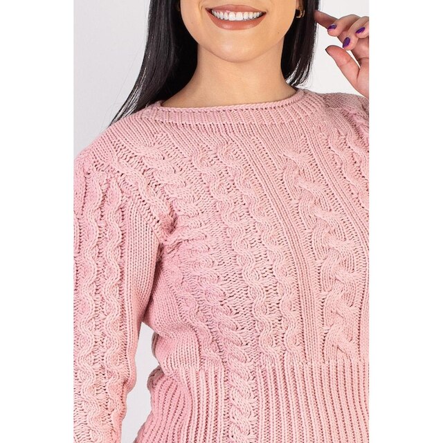 Blusa feminina de malha gola canoa 60016 - G - Lilás