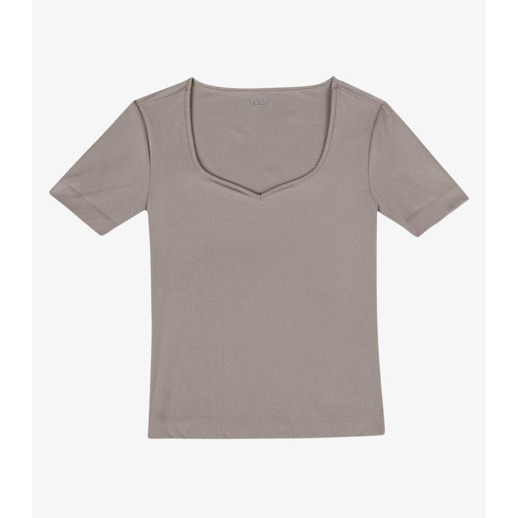 Blusa Feminina Em Canelado de Poliamida Veev Marrom