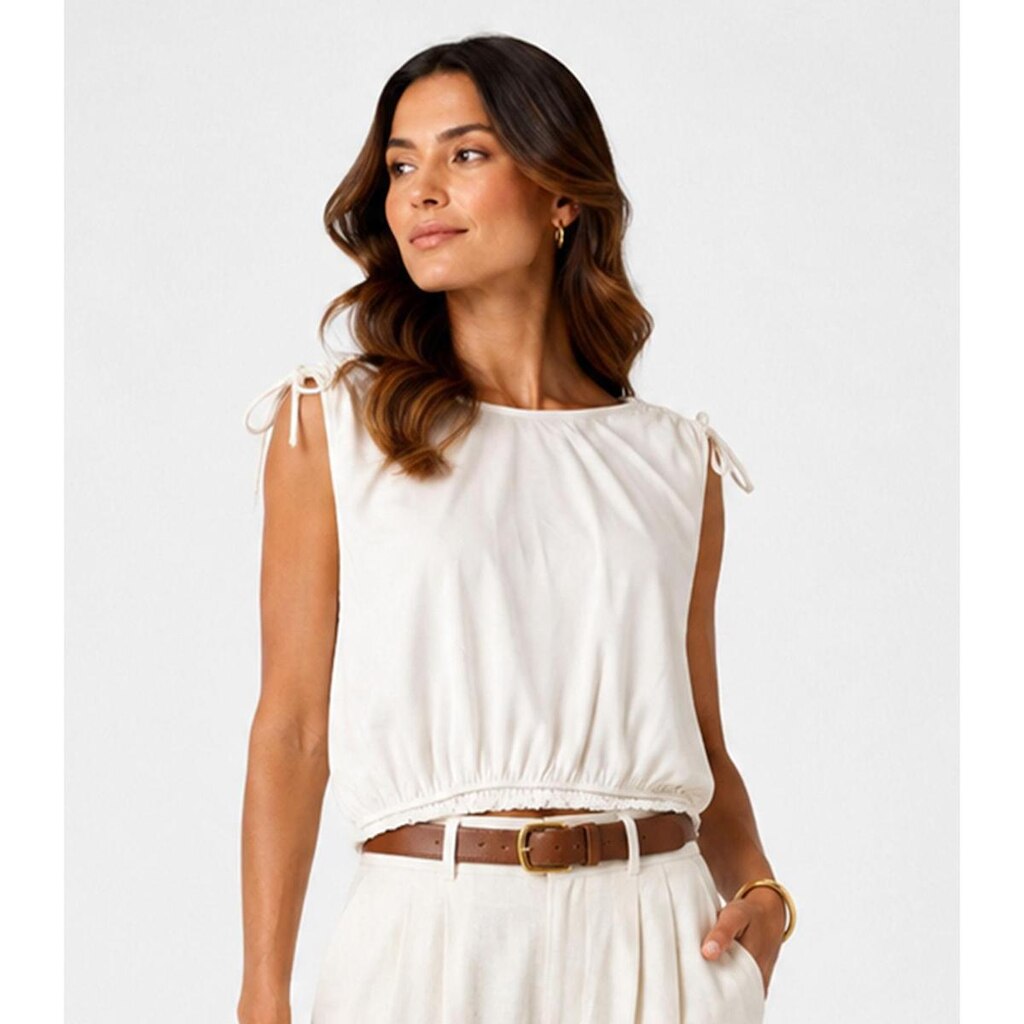 Blusa Feminina Em Malha Delicate Rovitex Bege