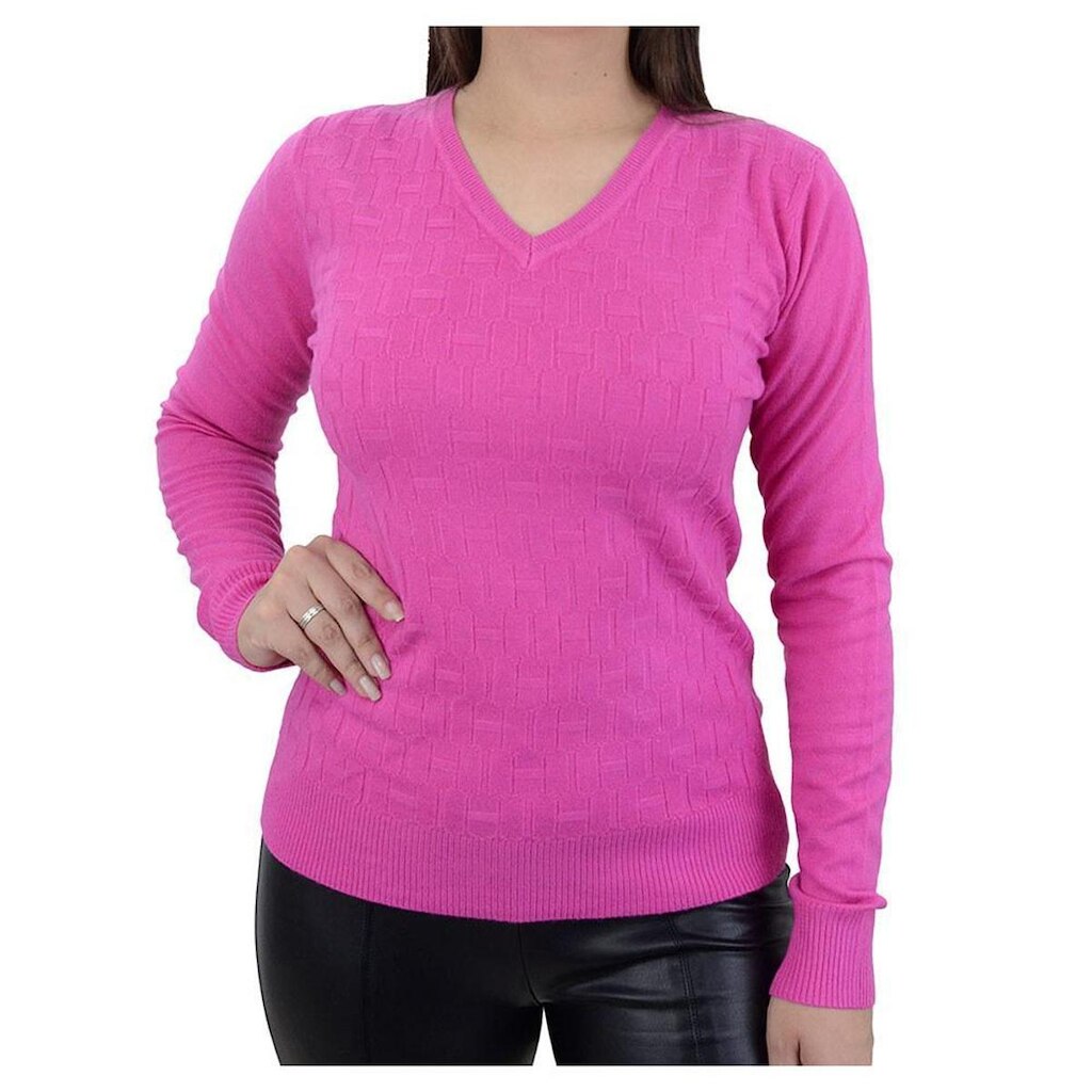 Blusa Feminina Facinelli By Mooncity Tricot Pink - 651024