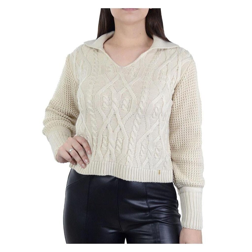 Blusa Feminina Gatos e Atos Tricot Cropped