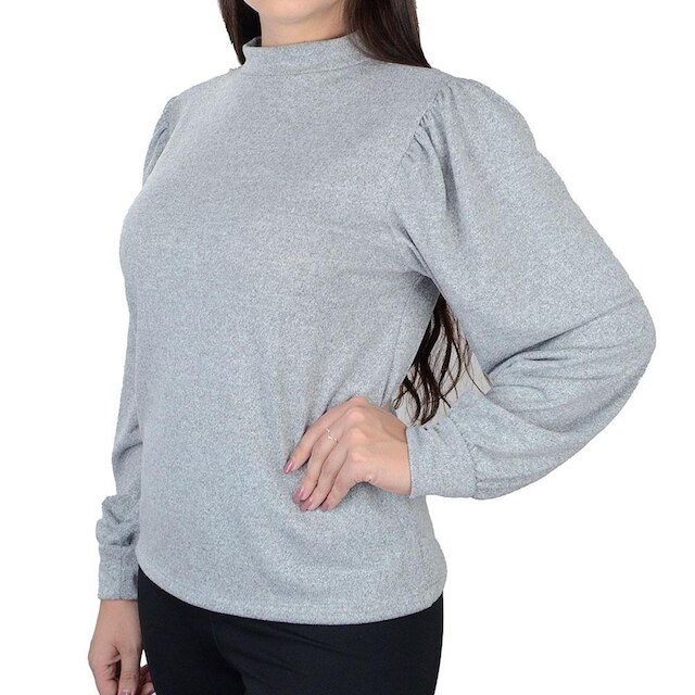 Blusa Feminina Giraffe Manga Princesa Cinza - 32481