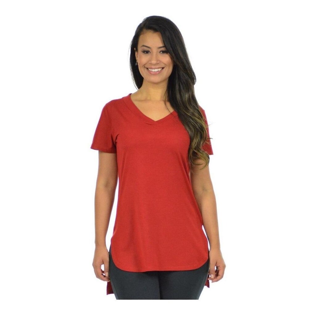 Blusa Feminina Gola V Longa Camiseta Babylook Mullet