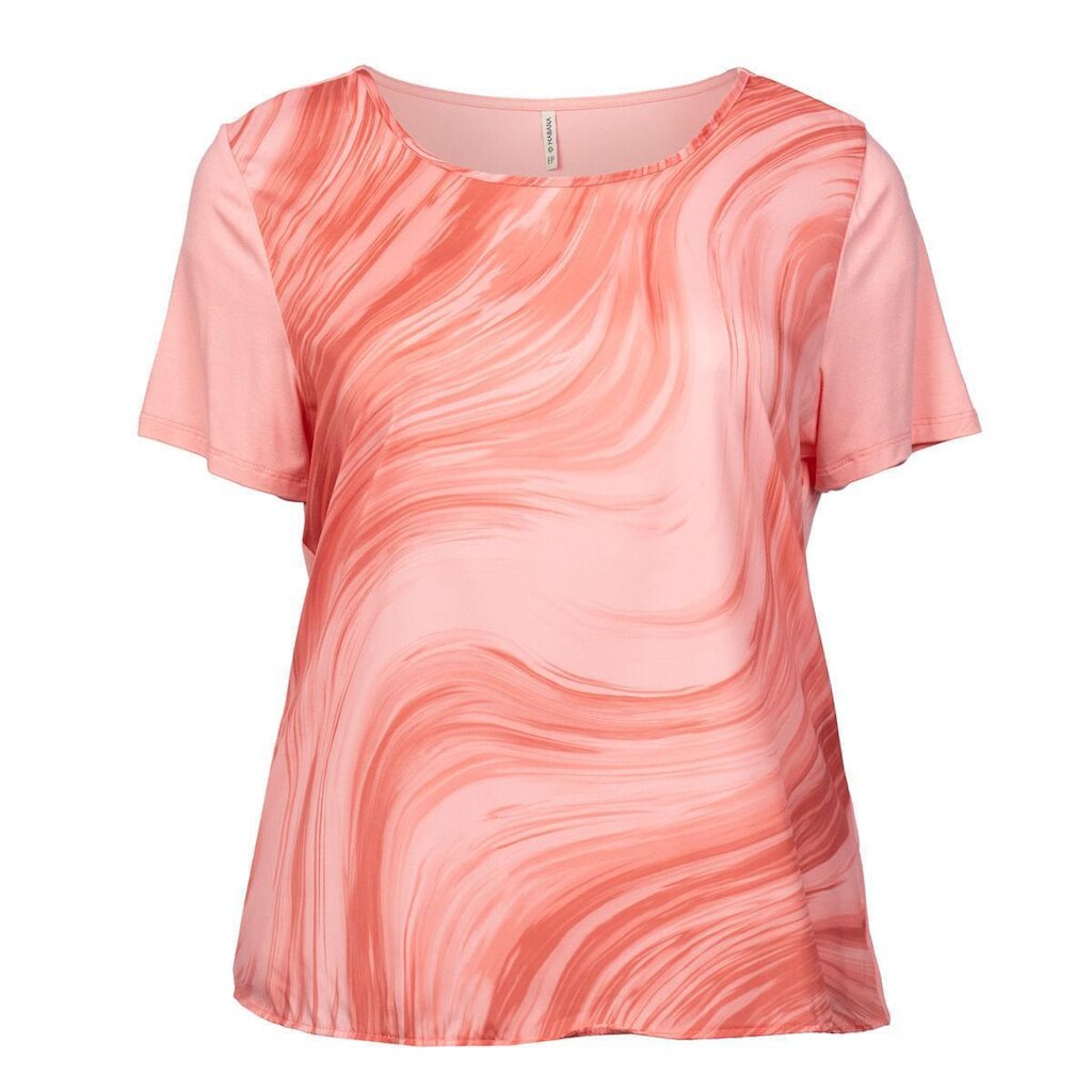 Blusa Feminina Habana Misturinha Plus Size Ampla Manga Curta