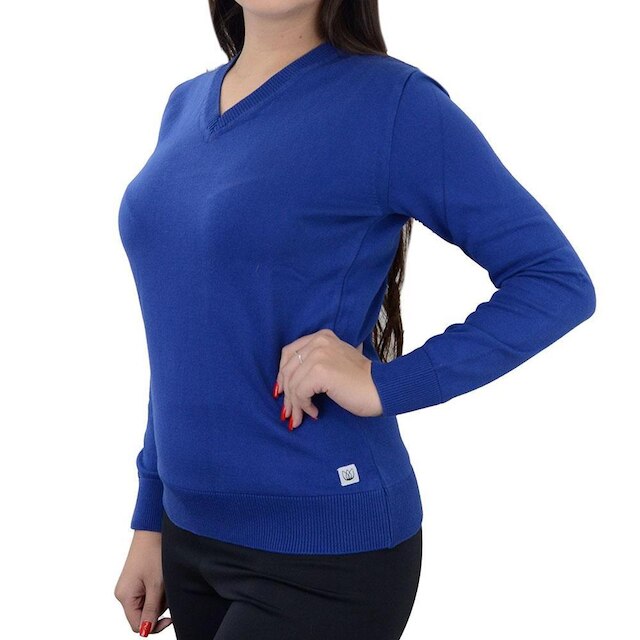 Blusa Feminina Iaraline Suéter Tricot Gola V - 1850C