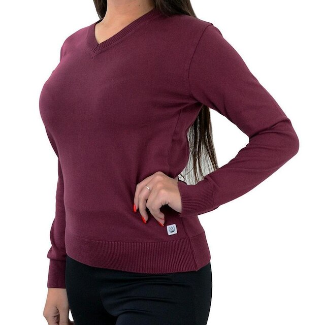 Blusa Feminina Iaraline Suéter Tricot Gola V - 1850C