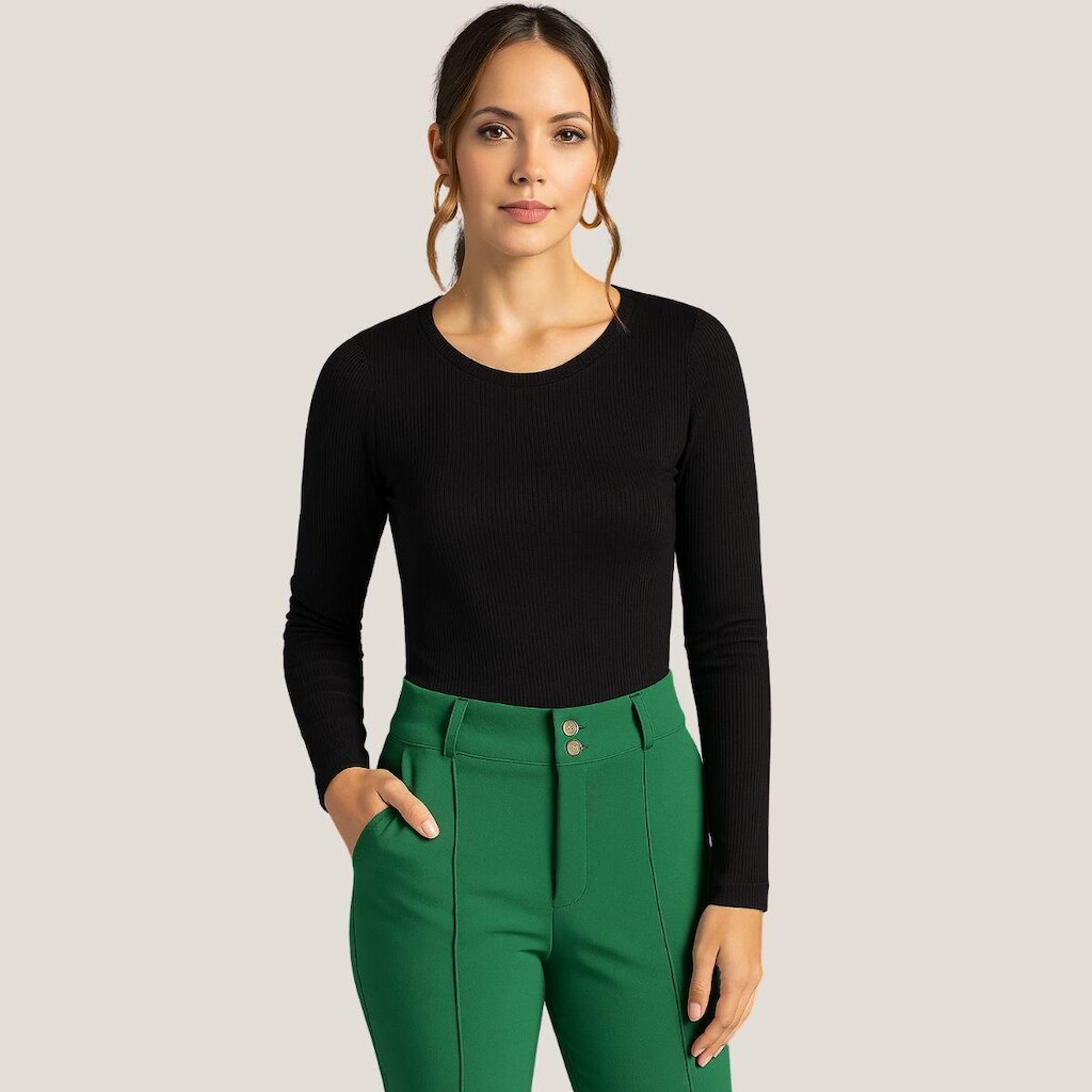 Blusa Feminina Justa em Canelado - Cativa Gris