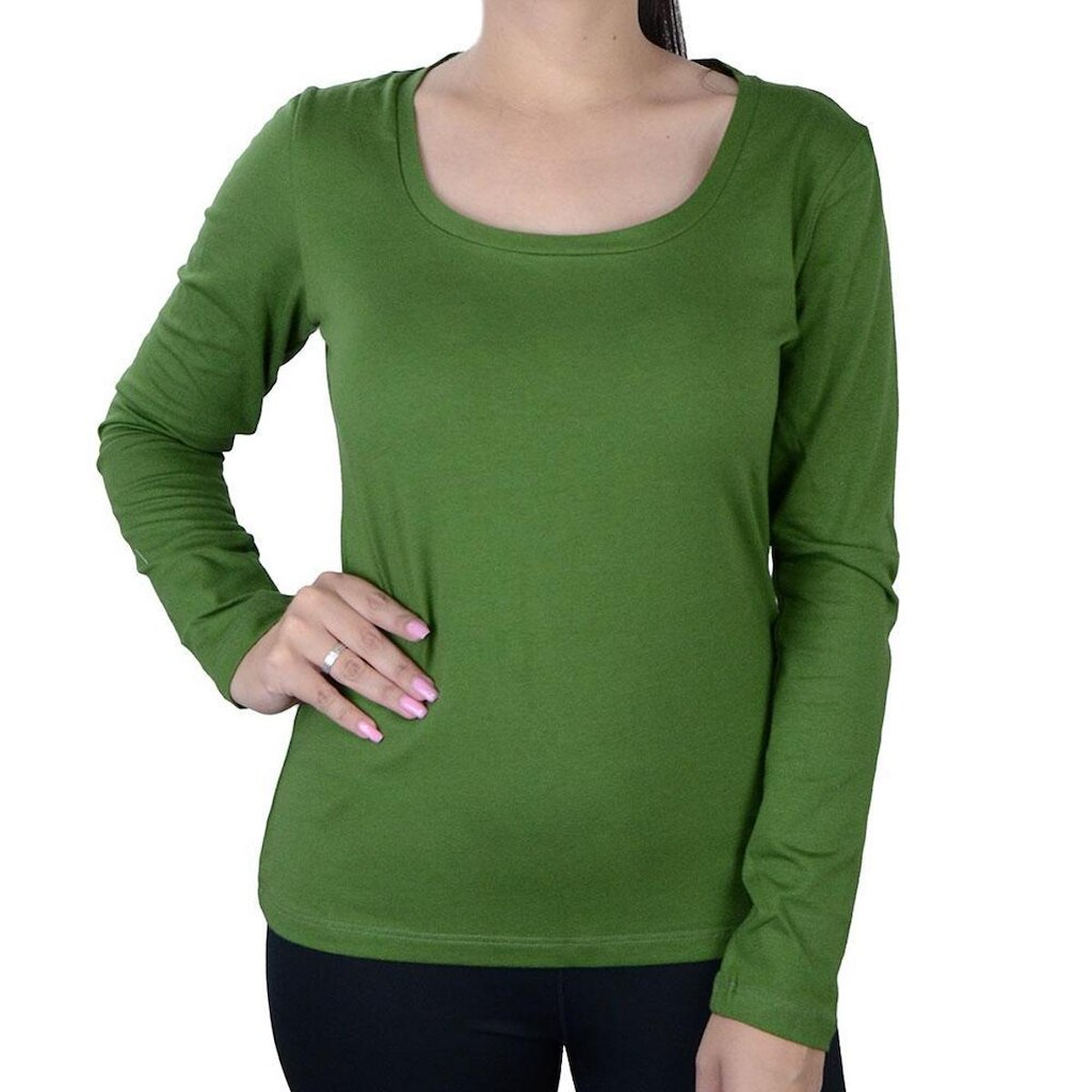 Blusa Feminina Lado Avesso ML Verde Retro - L12140