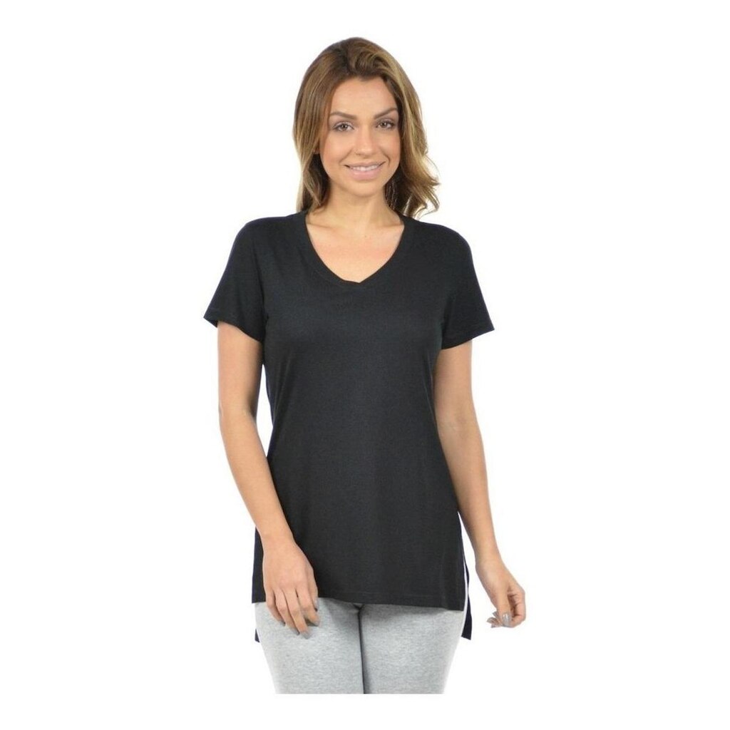 Blusa Feminina Longa Mullet Gola V Longline Tj