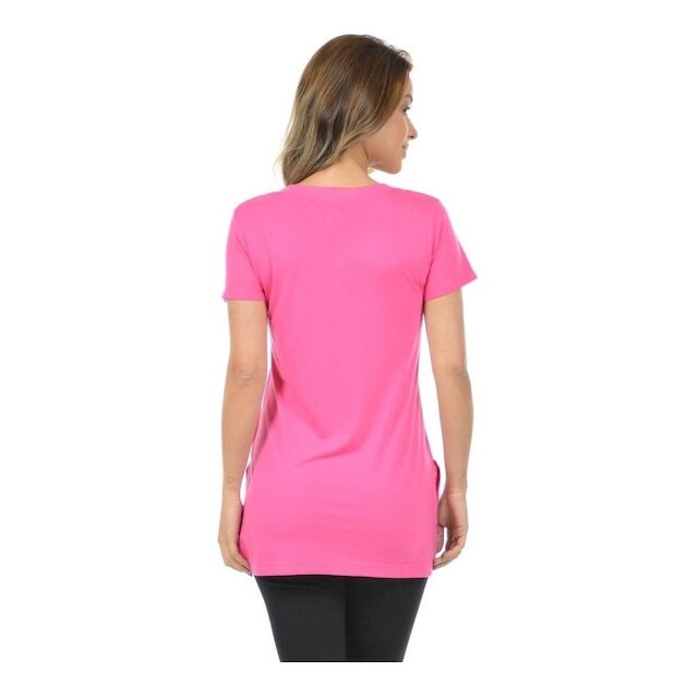 Blusa Feminina Longa Mullet Gola V Longline Tj
