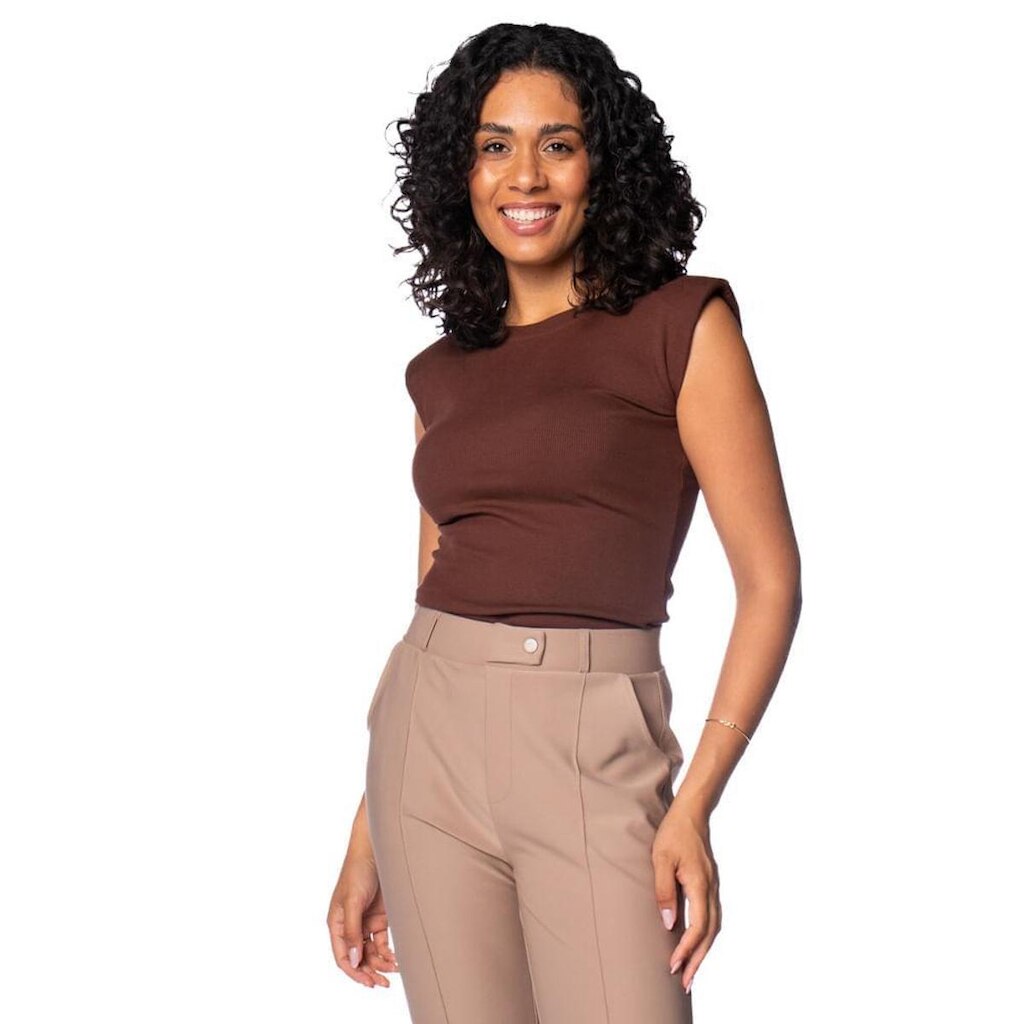 Blusa Feminina Lzt Regata Canelada Ombreiras