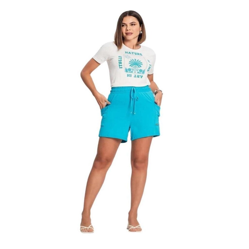 Blusa Feminina Manga Curta Natureza Rovitex