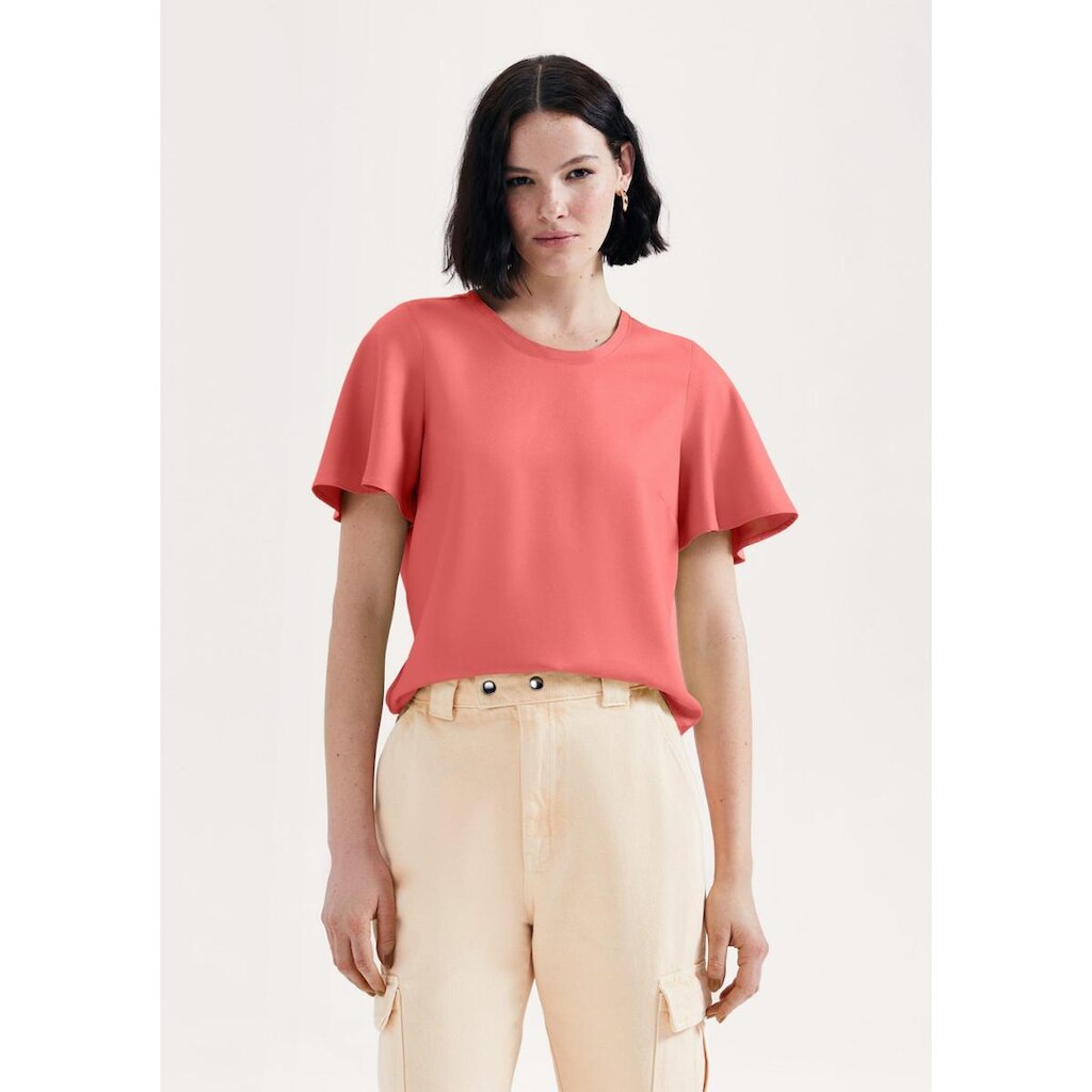 Blusa Feminina Manga Evasê Em Viscose Creponada