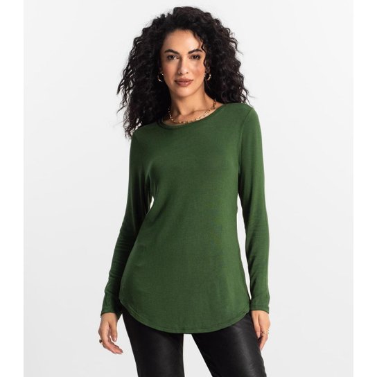 Blusa Feminina Manga Longa Rovitex Verde